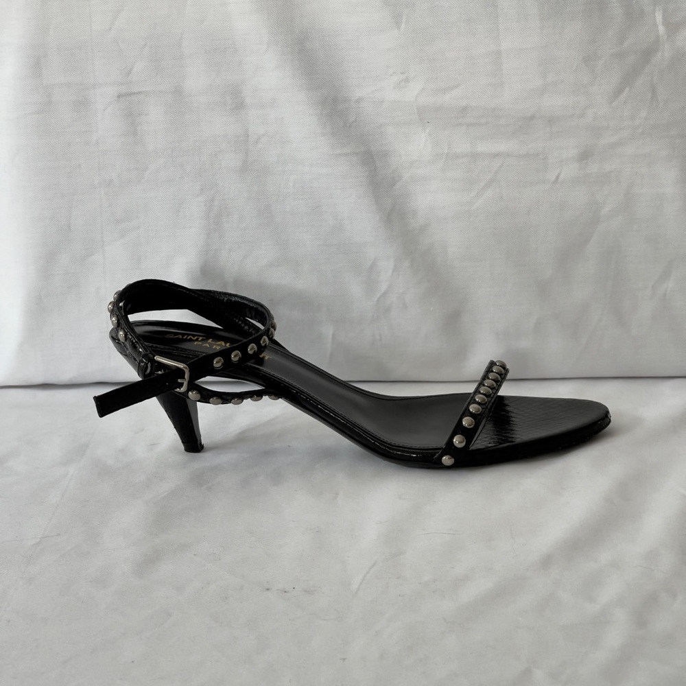 Saint Laurent YSL Kiki studded kitten heel sandals strap. Size 40 - Picture 7 of 10